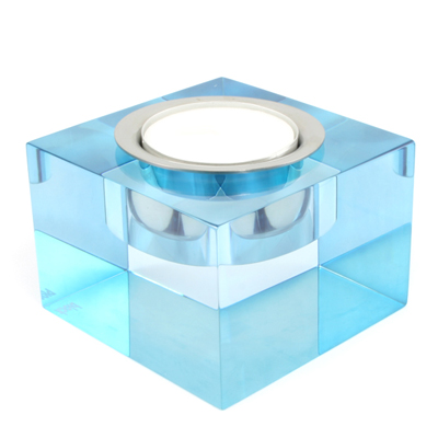 Block Cube Tea Light Holder - Ocean