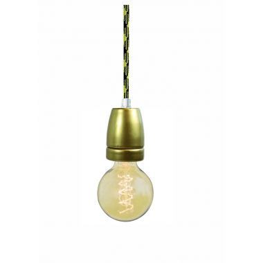 Designové osvětlení gold/black dog tooth, koncovka zlatá