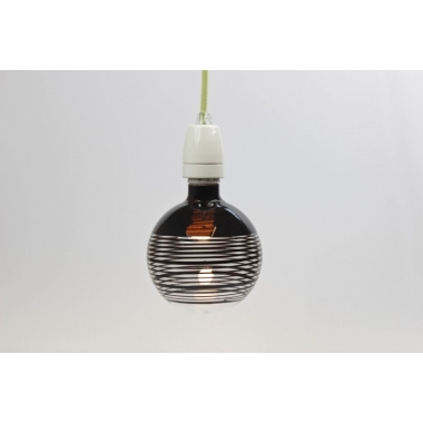 Žárovka Black Stripe, 5W, 125mm, ručně dekorovaná