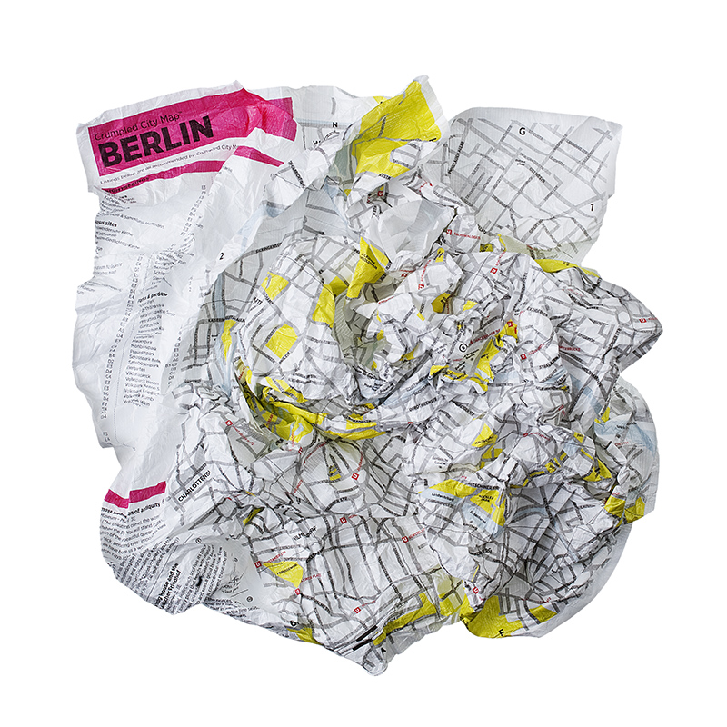 Crumpled - mapa Berlína