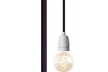 Designové osvětlení černé, koncovka bílá
